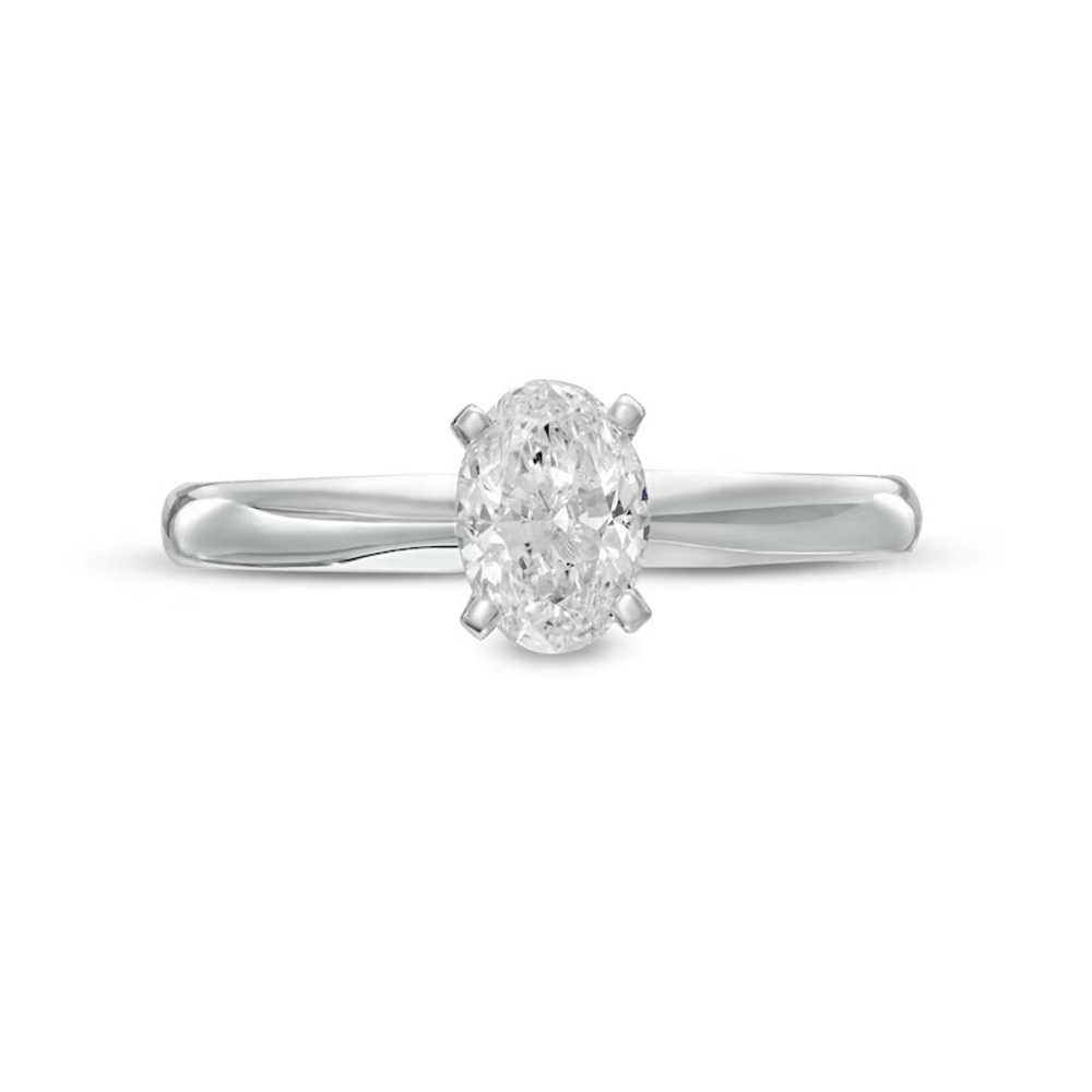 Oval Diamond Solitaire Engagement Ring 14k White Gold 0.90 Carat NWOT - Picture 12 of 15